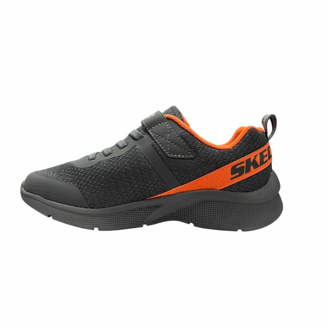 Tênis Juvenil Skechers Microspec Go Planet 405501LB-CCOR Cinza/Laranja 2