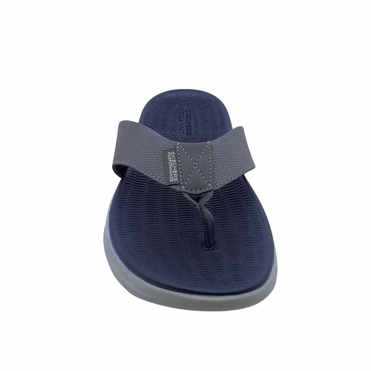 Chinelo Skechers Go Consistent Masculino 229035BR-GYBL Cinza/Azul Marinho 4