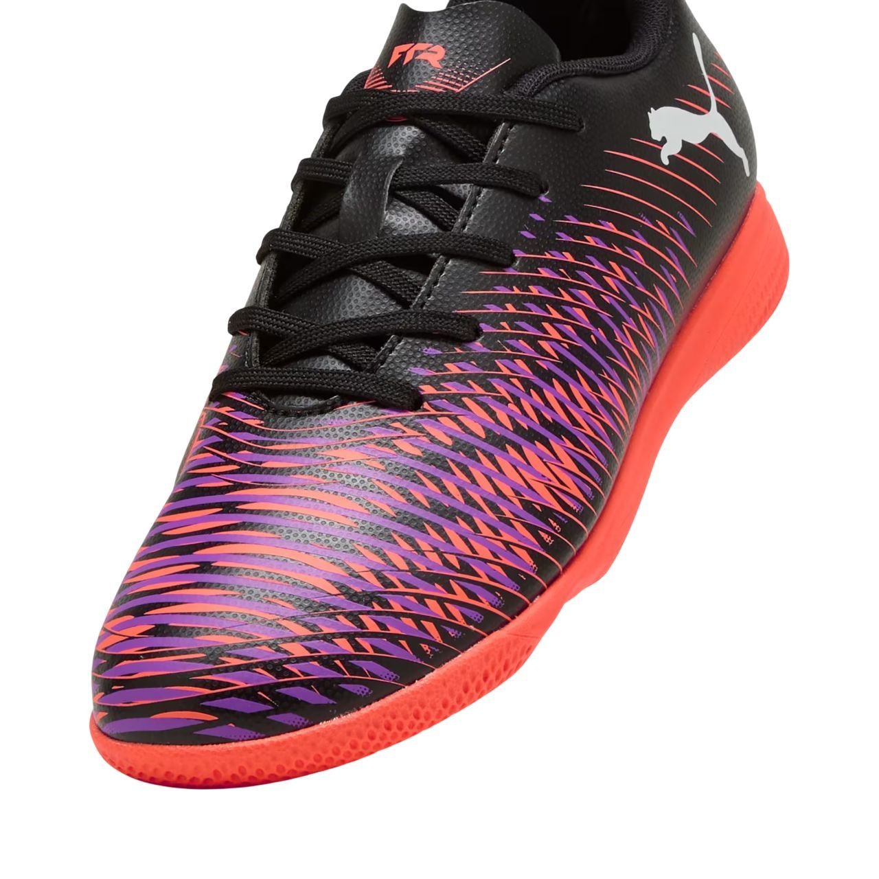 Chuteira Juvenil Puma Futsal Future 8 Play 108397-01 Preto/Laranja 5