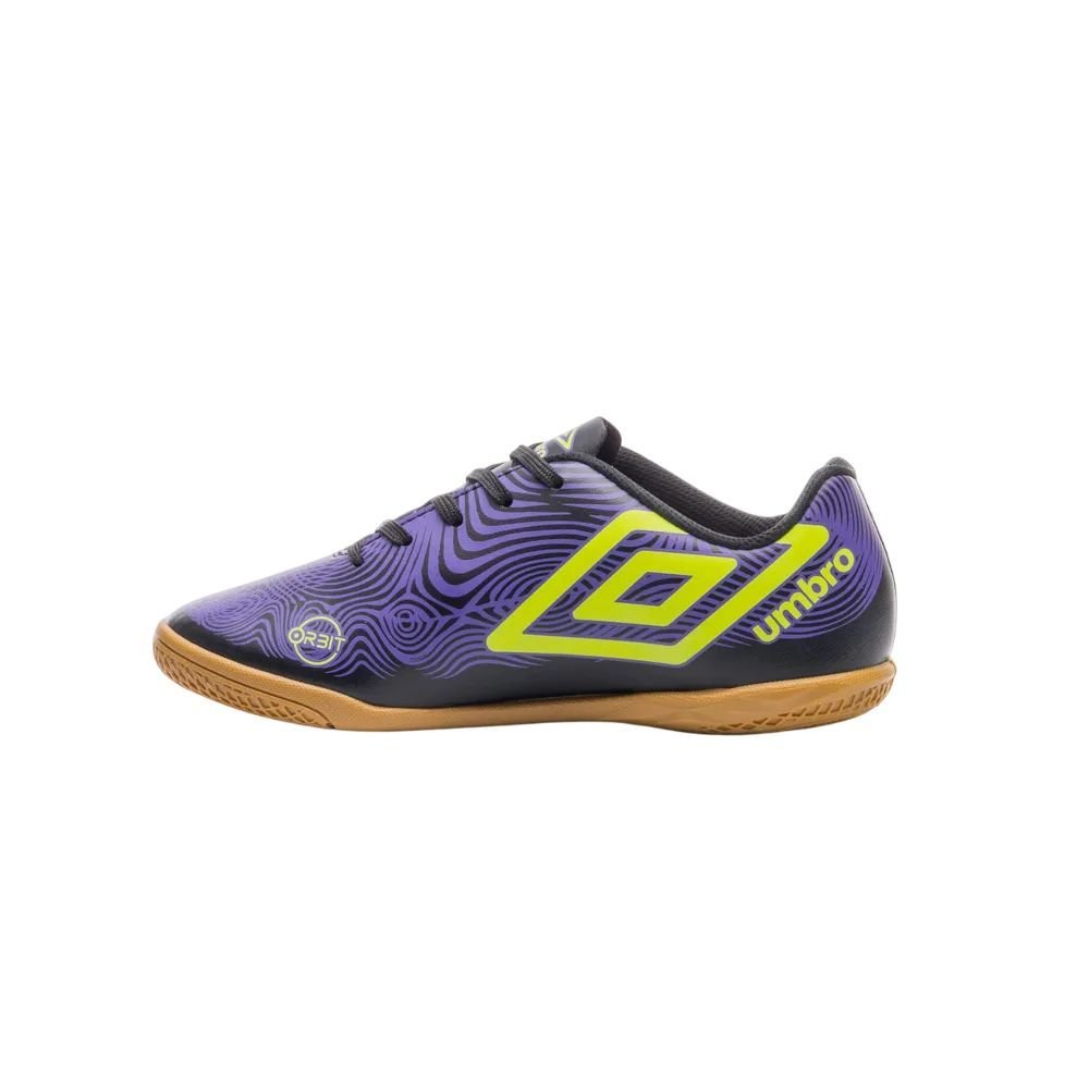 Chuteira Juvenil Umbro Futsal Orbit Jr U07FB00178-106 Preto/Roxo 2