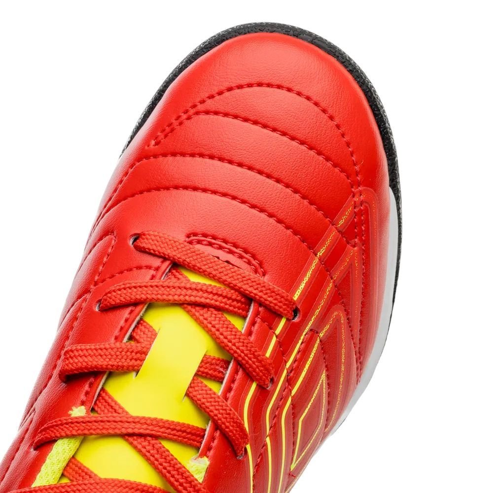 Chuteira Juvenil Umbro Society Futsal Jr U07FB00298-462 Vermelho/Amarelo 9