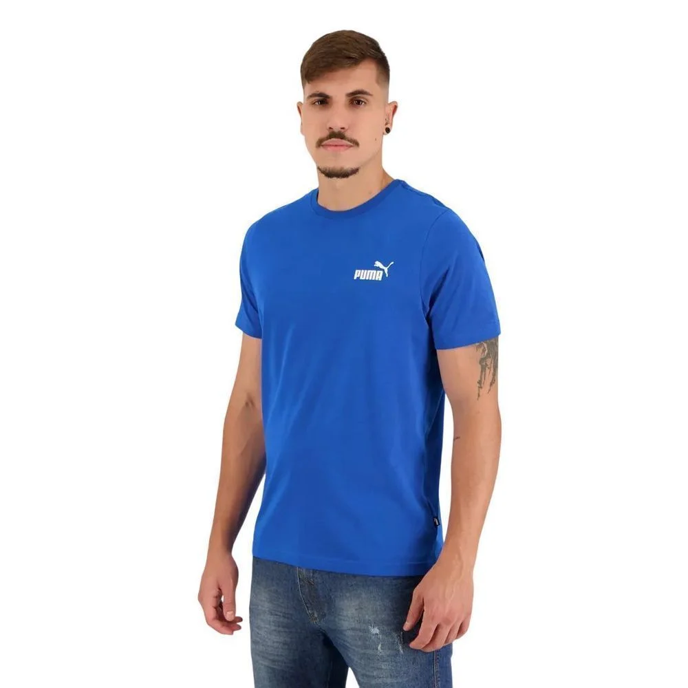 Camiseta Puma M/C Essentials Small Logo Masculina 684377-04 Azul 3
