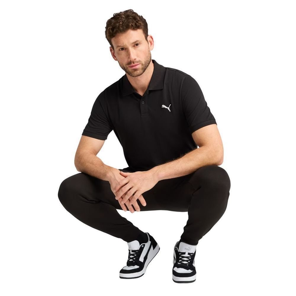 Camisa Puma Ess Pique Polo Masculina 682554-01 Preto/Branco 5