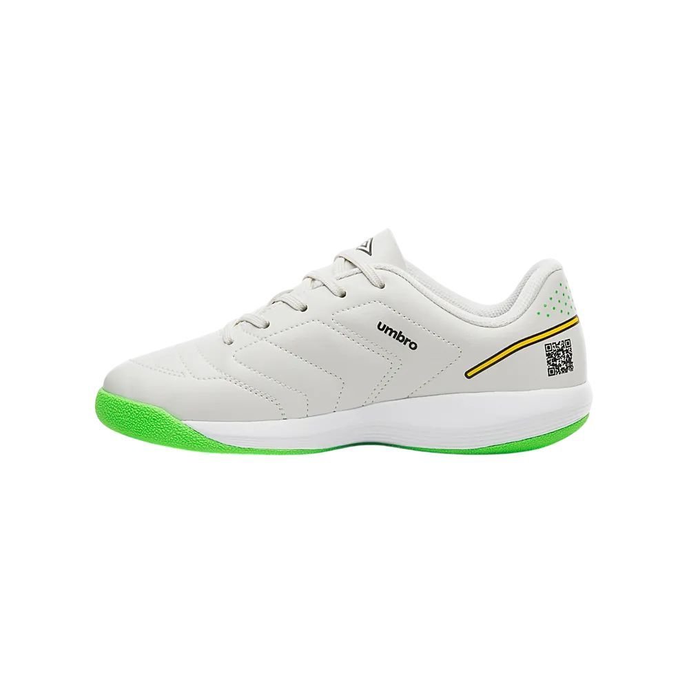 Chuteira Juvenil Umbro Futsal Billy Br Jr U07FB00297-256 Branco/Verde 2
