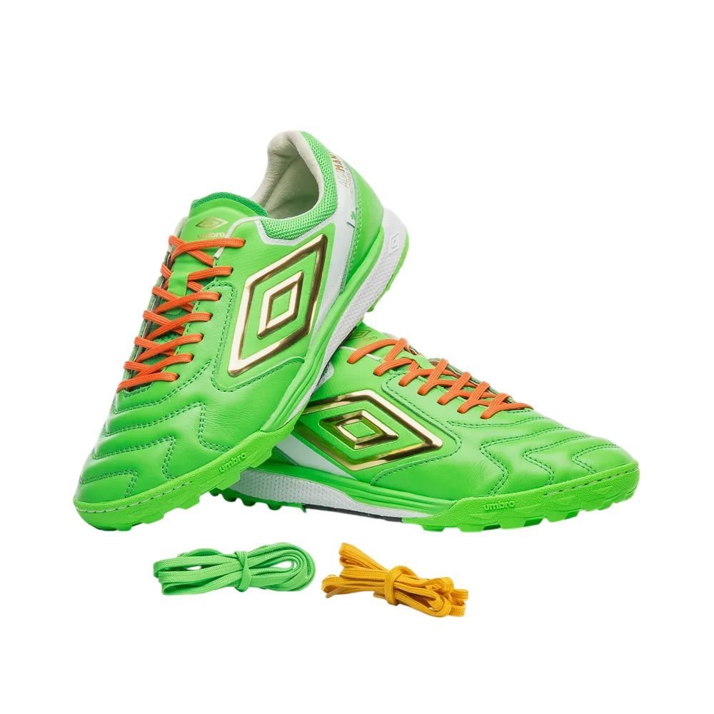 Chuteira Umbro Society Ada Master Class Masc U03FB00355-529 Verde/Laranja 8