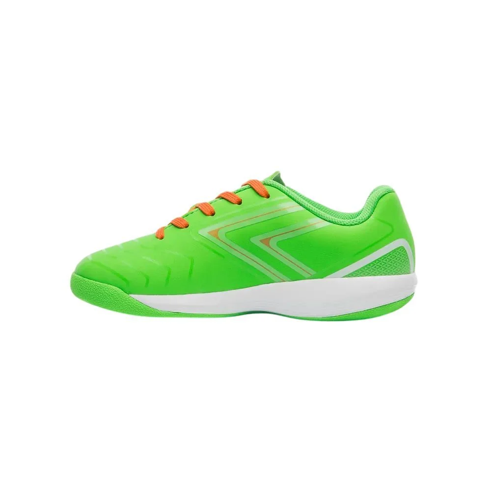 Chuteira Juvenil Umbro Futsal Pro 5 Jr U07FB00357-529 Verde Claro/Laranja 2