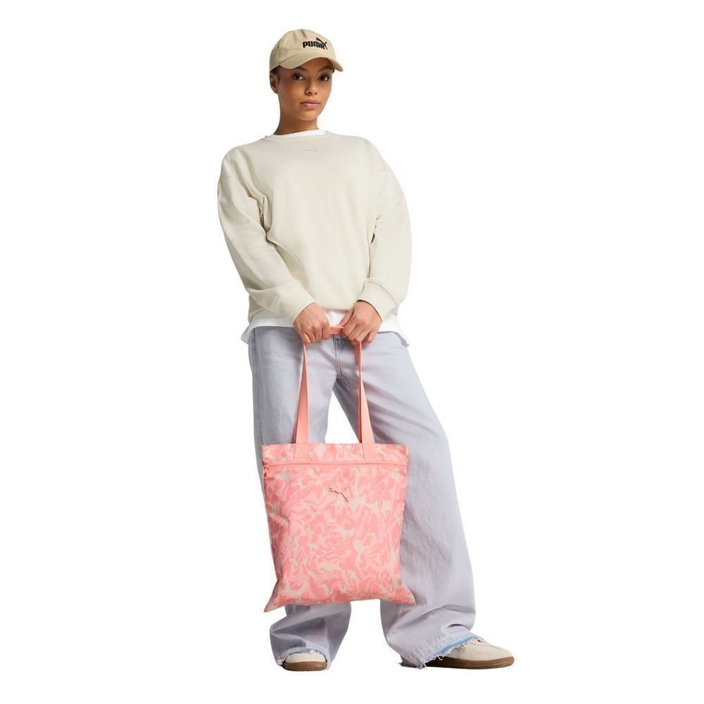Bolsa Puma Pop Tote Unissex 091336-02 Rosa Claro/Branco 3
