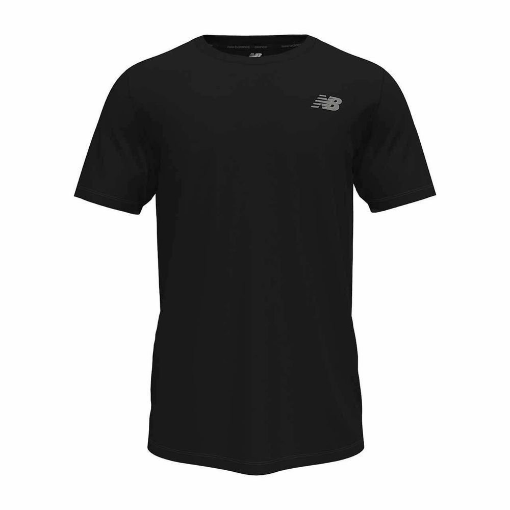 Camiseta New Balance M/C Active Logo Masculina MT41070B-BK Preto/Branco 1
