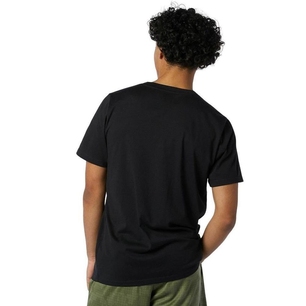 Camiseta New Balance M/C Active Logo Masculina MT41070B-BK Preto/Branco 3