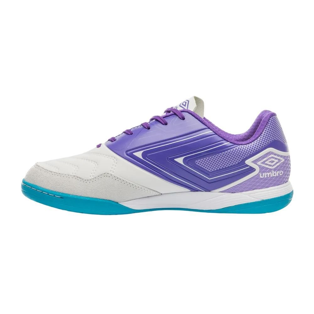 Chuteira Umbro Futsal Pro 5 Bump Club Masculina U01FB042-203 Branco/Azul Claro 2