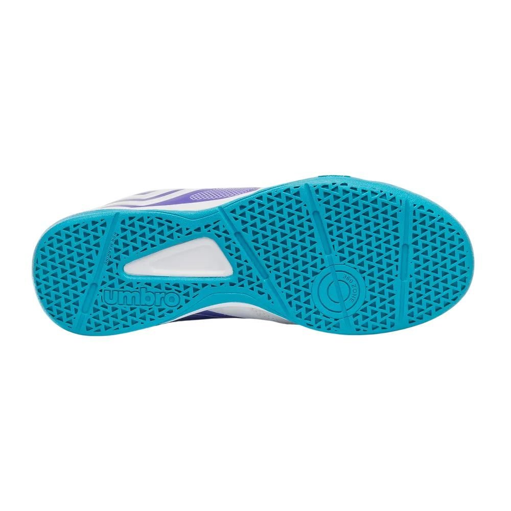 Chuteira Umbro Futsal Pro 5 Bump Club Masculina U01FB042-203 Branco/Azul Claro 5