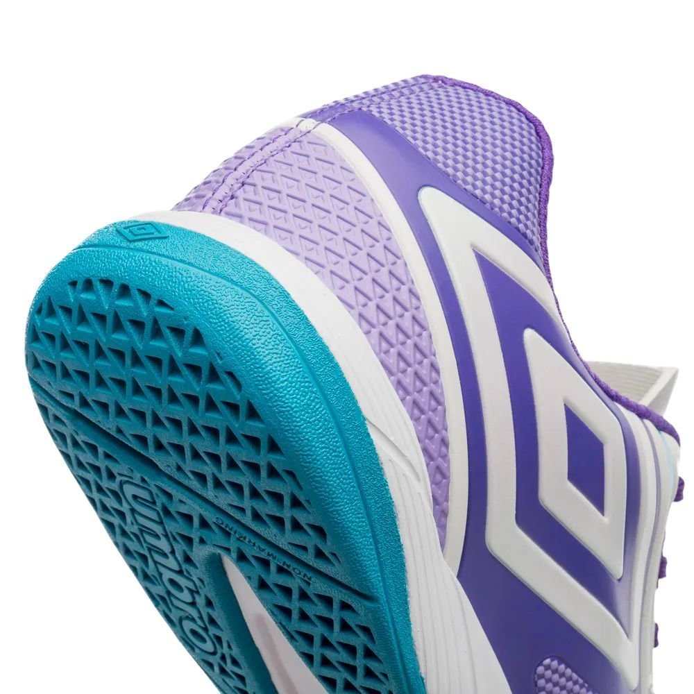 Chuteira Umbro Futsal Pro 5 Bump Club Masculina U01FB042-203 Branco/Azul Claro 7