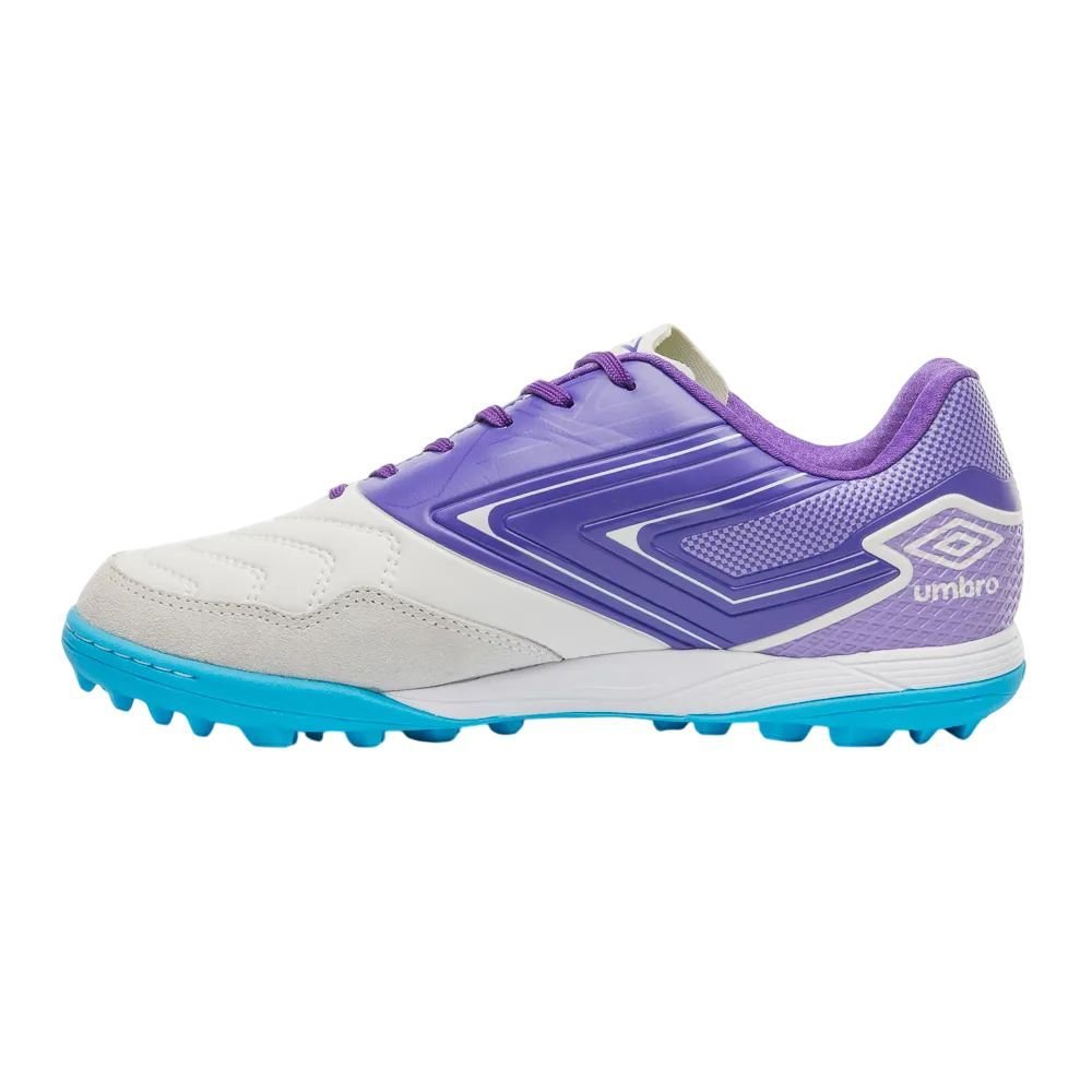 Chuteira Umbro Society Pro 5 Bump Club Masc U01FB043-203 Branco/Azul Claro 2