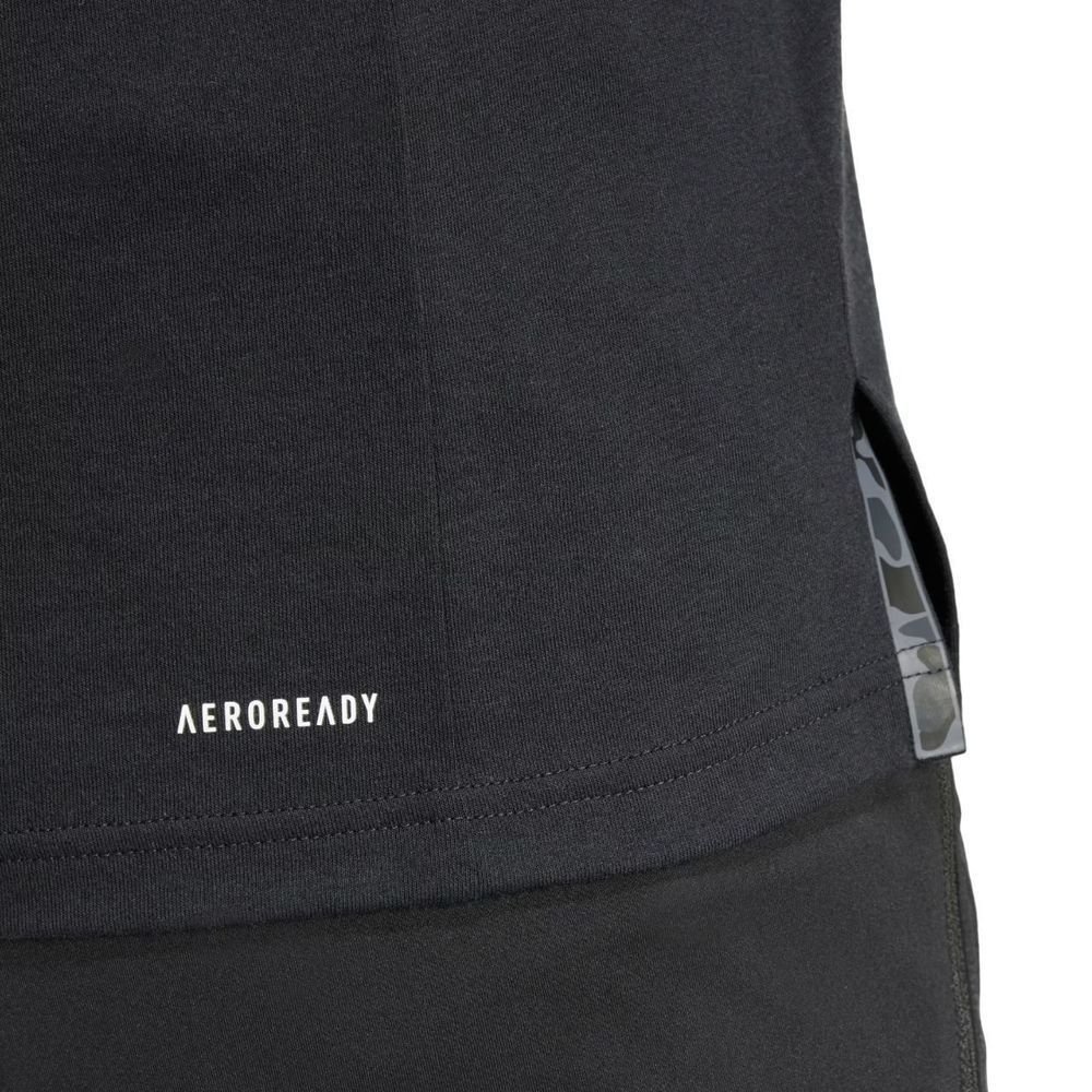 Camiseta Adidas M/C Logo Camuflada Masculina IS6151 Preto 5