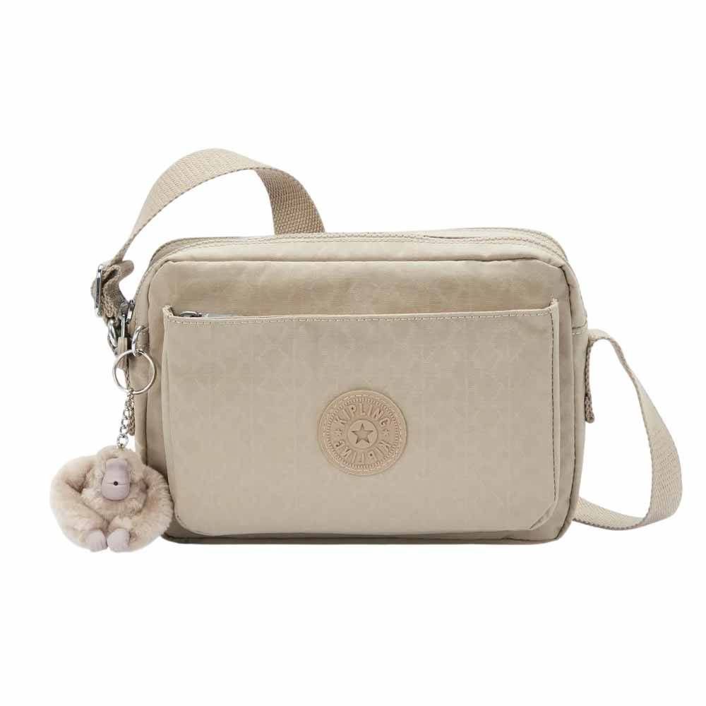 Bolsa Kipling Abanu M Unissex I683196A Bege 1