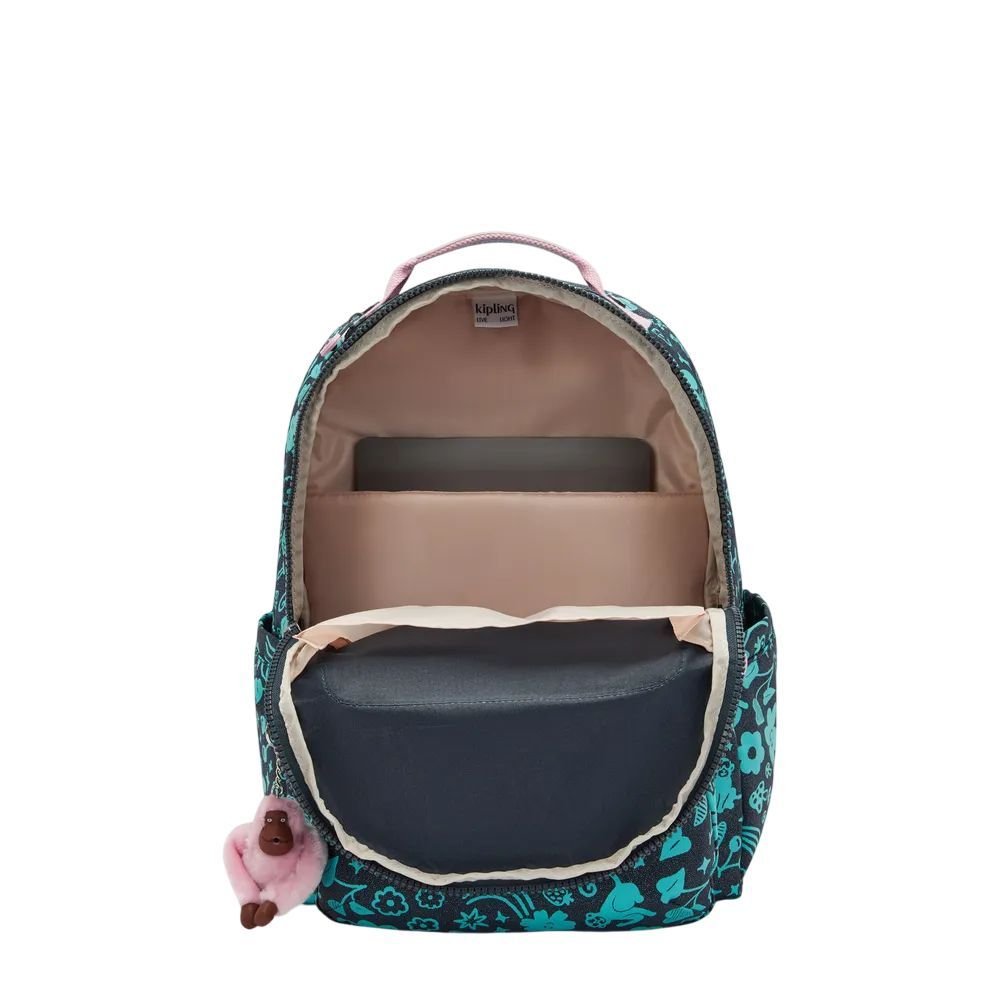 Mochila Kipling Seoul Glitter Unissex I48518KB Azul Marinho/Verde 4
