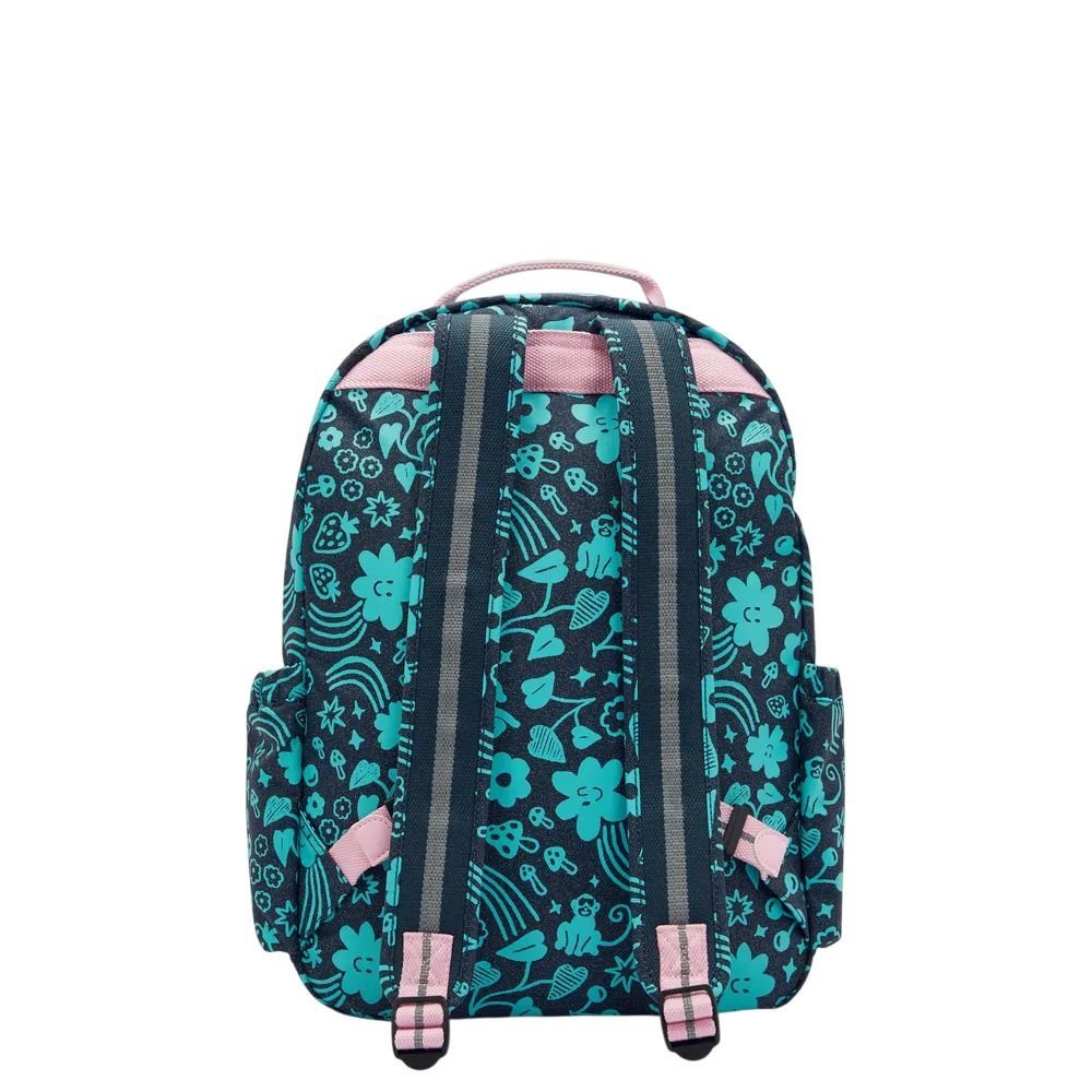 Mochila Kipling Seoul Glitter Unissex I48518KB Azul Marinho/Verde 5