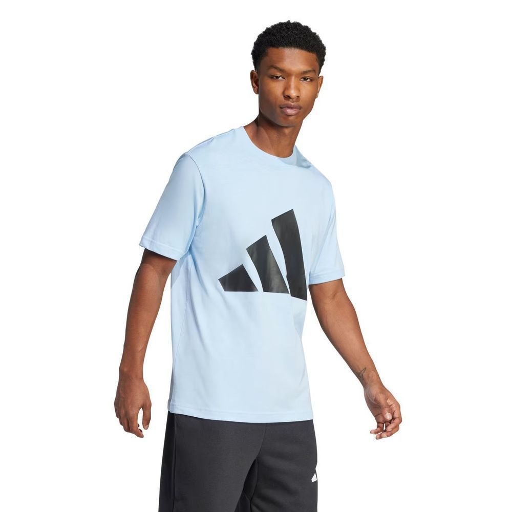 Camiseta Adidas M/C Big Logo Masculina JE8937 Azul Claro/Preto 4