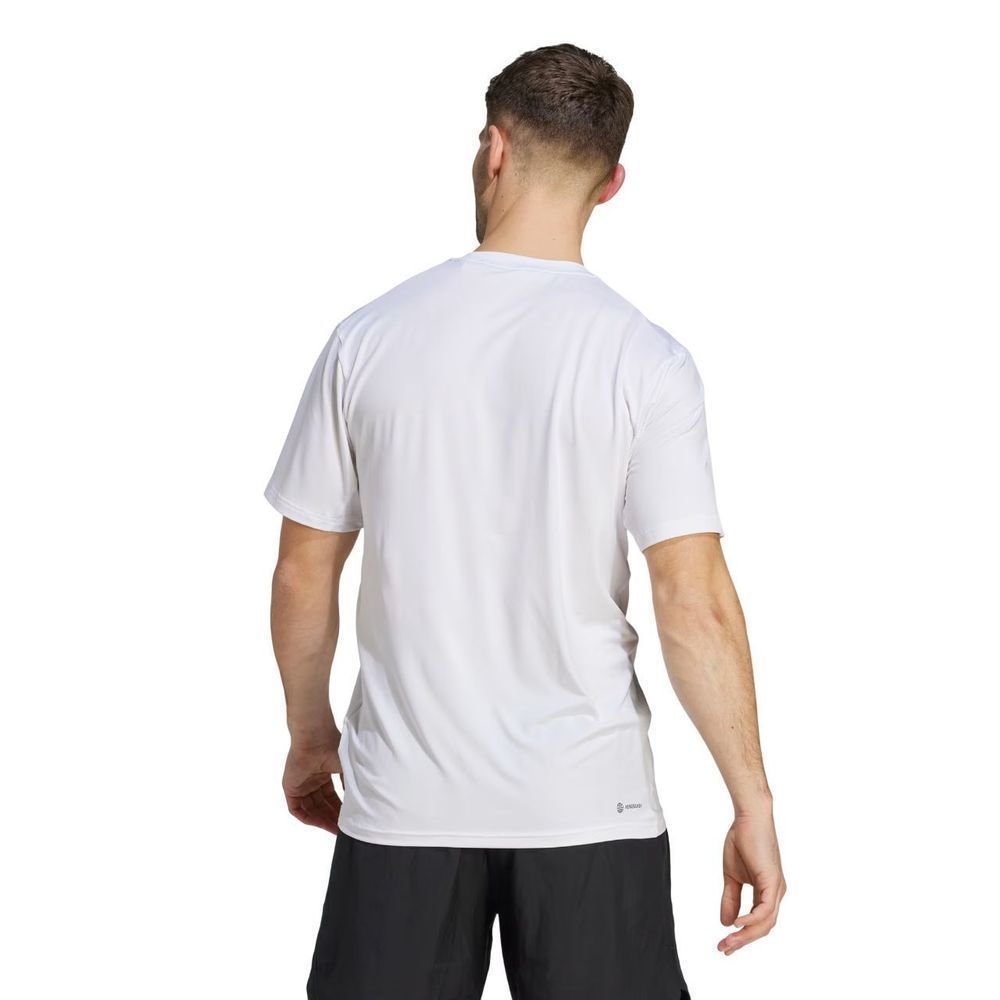 Camiseta Adidas M/C Essentials Stretch Masculina IJ7020 Branco 3
