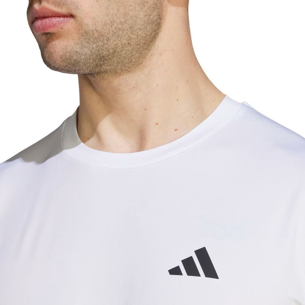 Camiseta Adidas M/C Essentials Stretch Masculina IJ7020 Branco 6