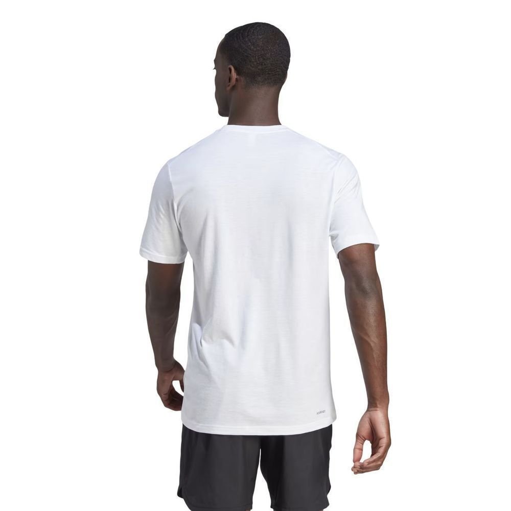 Camiseta Adidas M/C Training Essentials Masculina IM4373 Branco/Preto 2