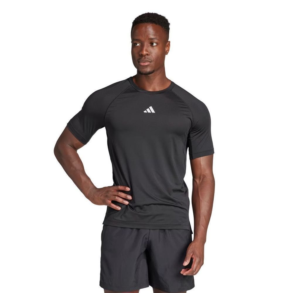 Camiseta Adidas M/C Treino Gym Masculina IP2310 Preto/Branco 2