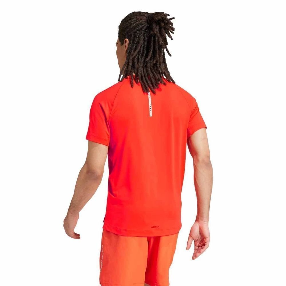 Camiseta Adidas M/C Treino Gym Masculina IW8373 Vermelho/Cinza 3