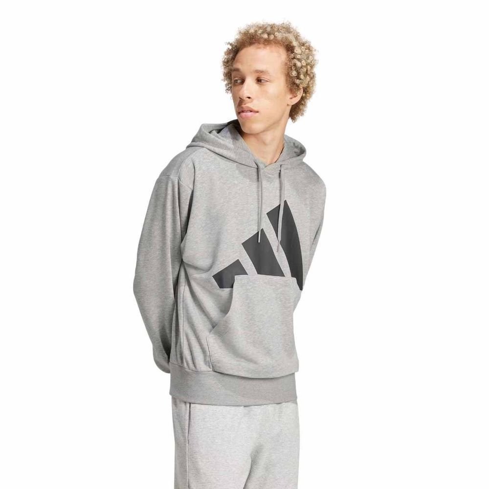 Moletom Adidas Big Logo com Capuz Masculino JE8889 Cinza/Preto 3