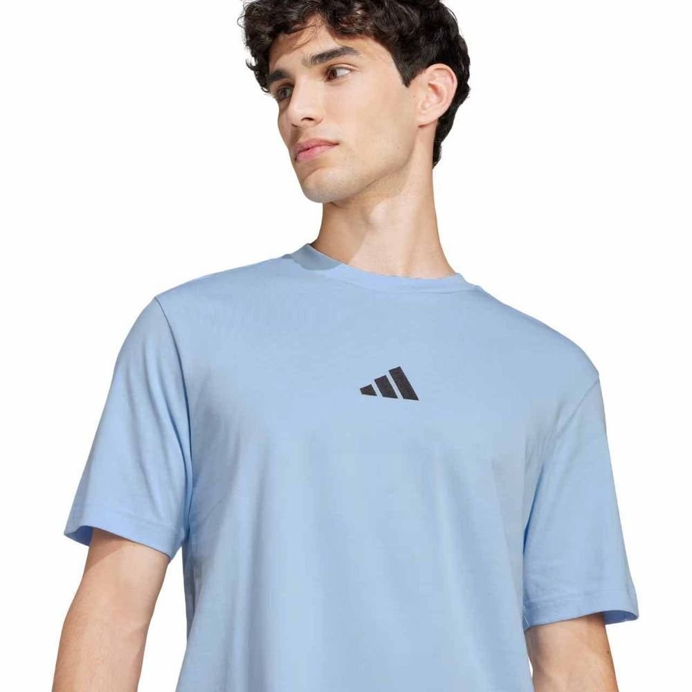 Camiseta Adidas M/C Small Logo Masculina JF1101 Azul 4