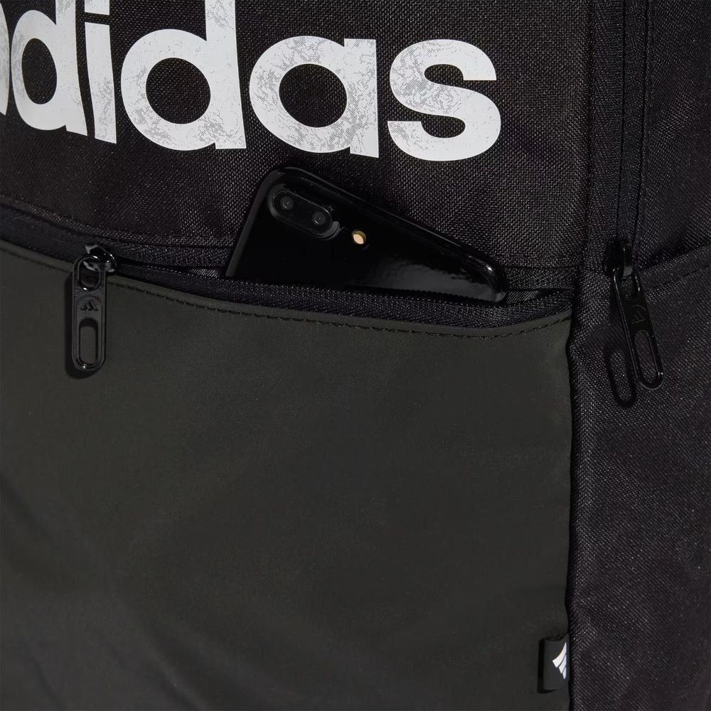 Mochila Adidas Clássica Logo Linear Unissex JD9567 Preto 5