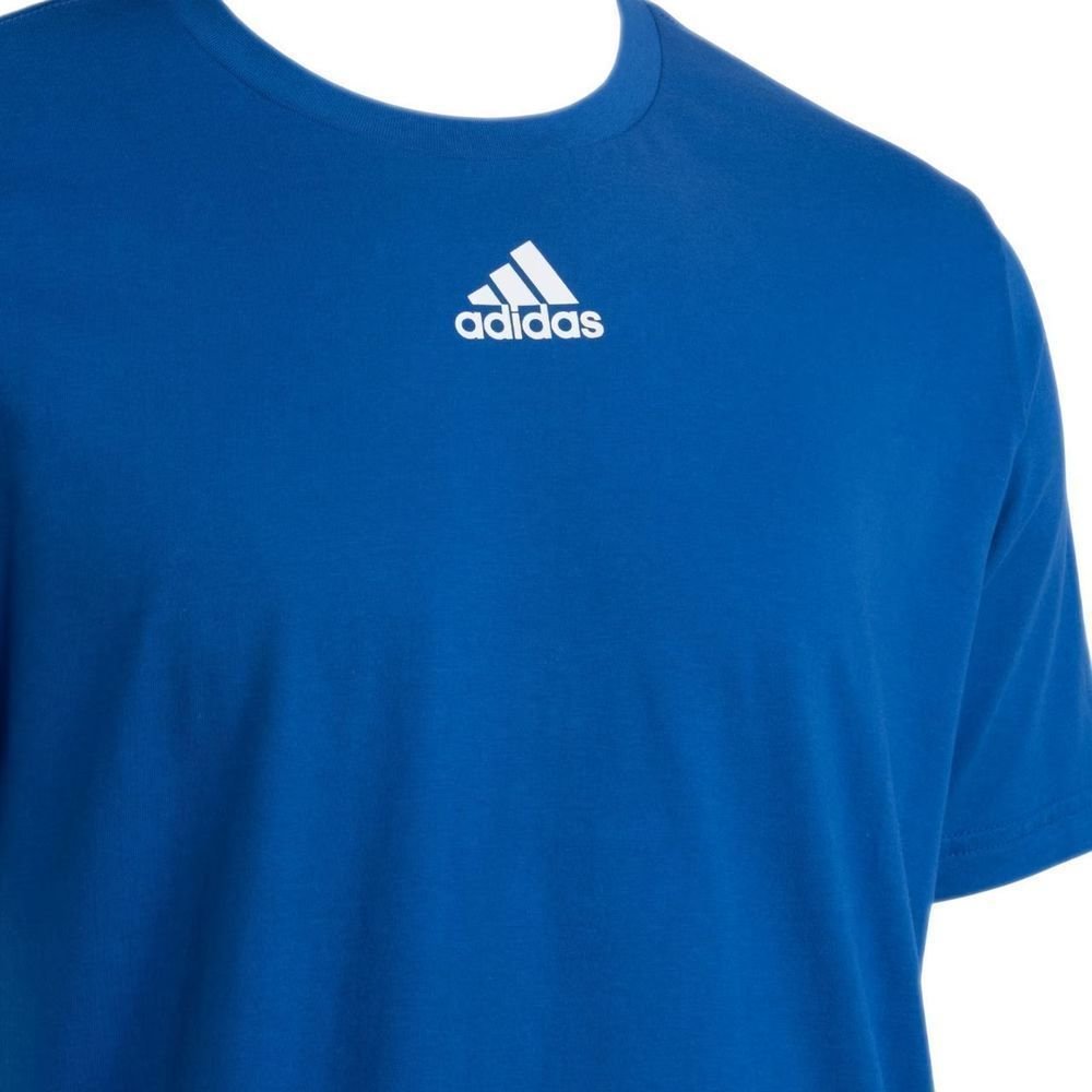 Camiseta Adidas M/C Small Logo Masculina JJ6356 Azul 3