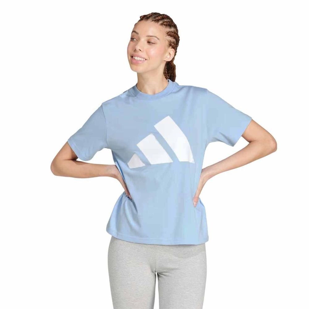 Camiseta Adidas M/C Essentials Big Logo Feminina JC5735 Azul 3
