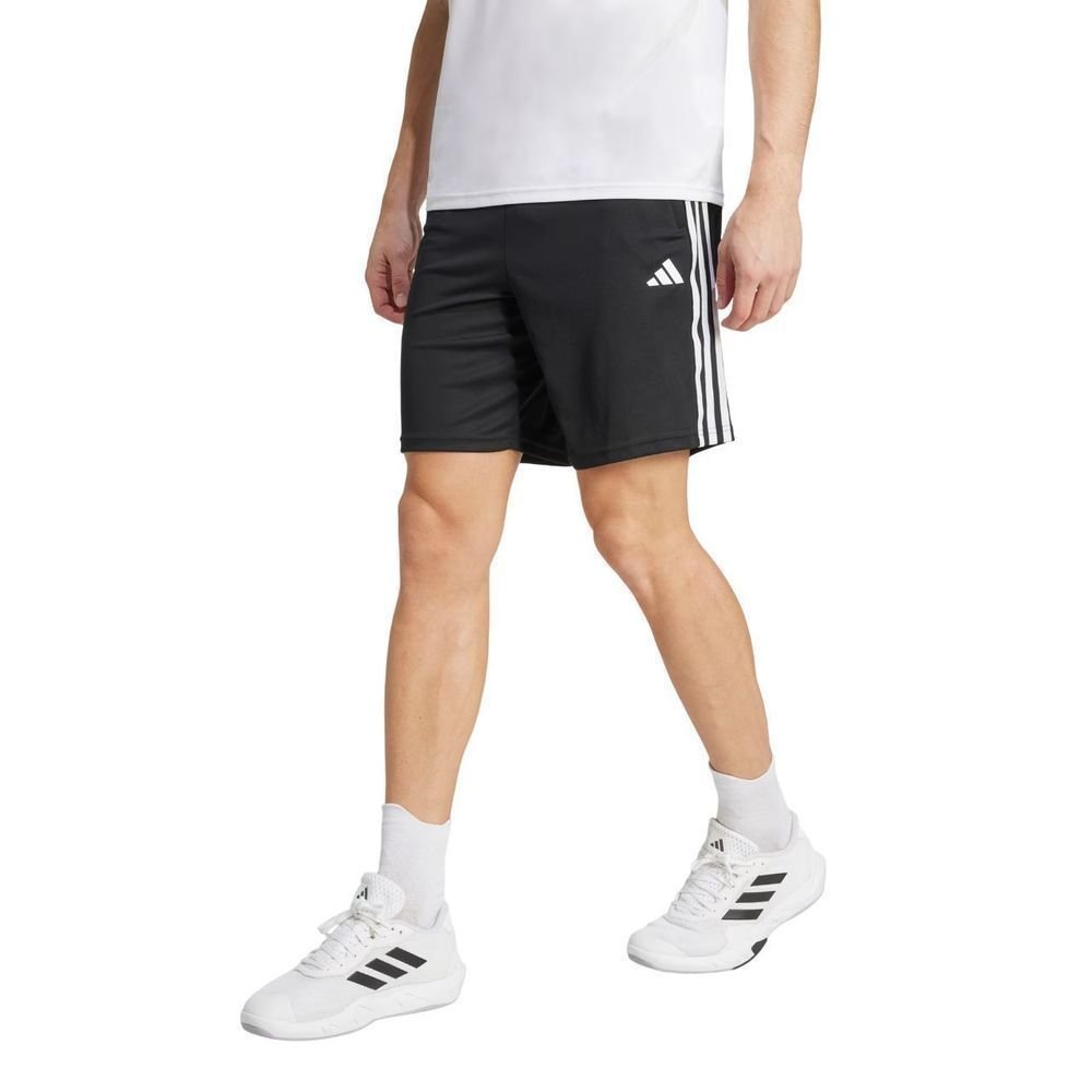 Shorts Adidas Essentials 3 Listras Masculino IB8243 Preto 2