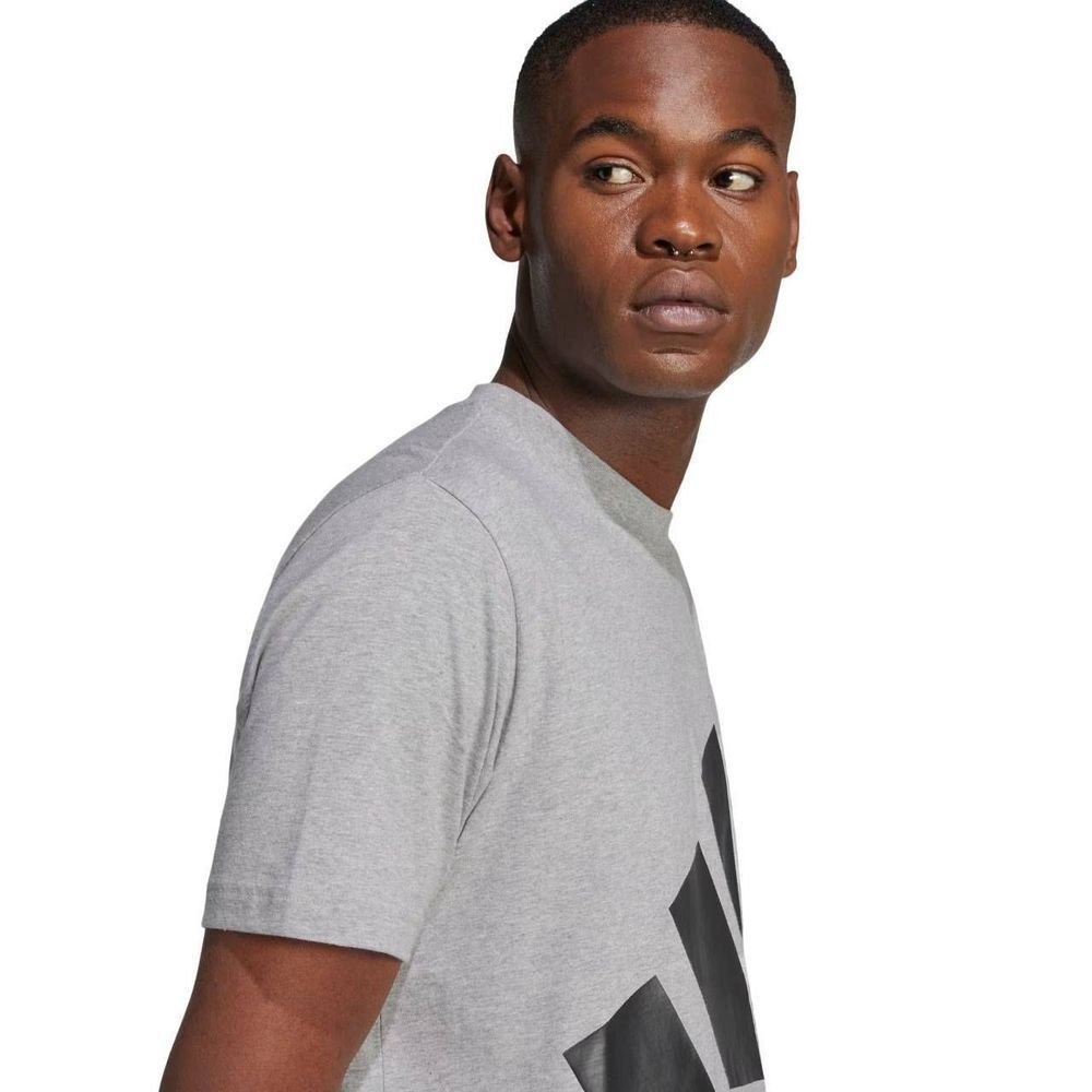 Camiseta Adidas M/C Big Logo Masculina JE8948 Cinza Claro/Preto 5