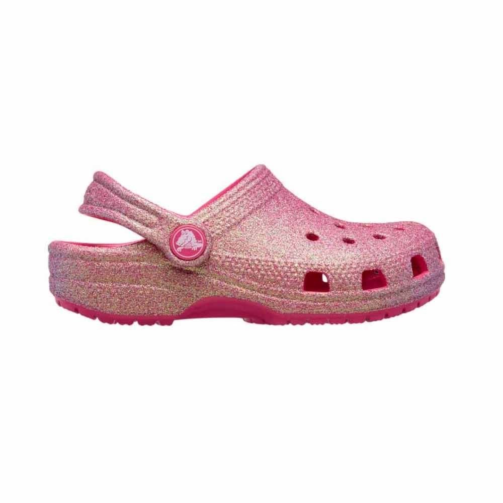 Sandália Juvenil Crocs Classic Iridescent Glitter 210986-6ZQ Rosa 1