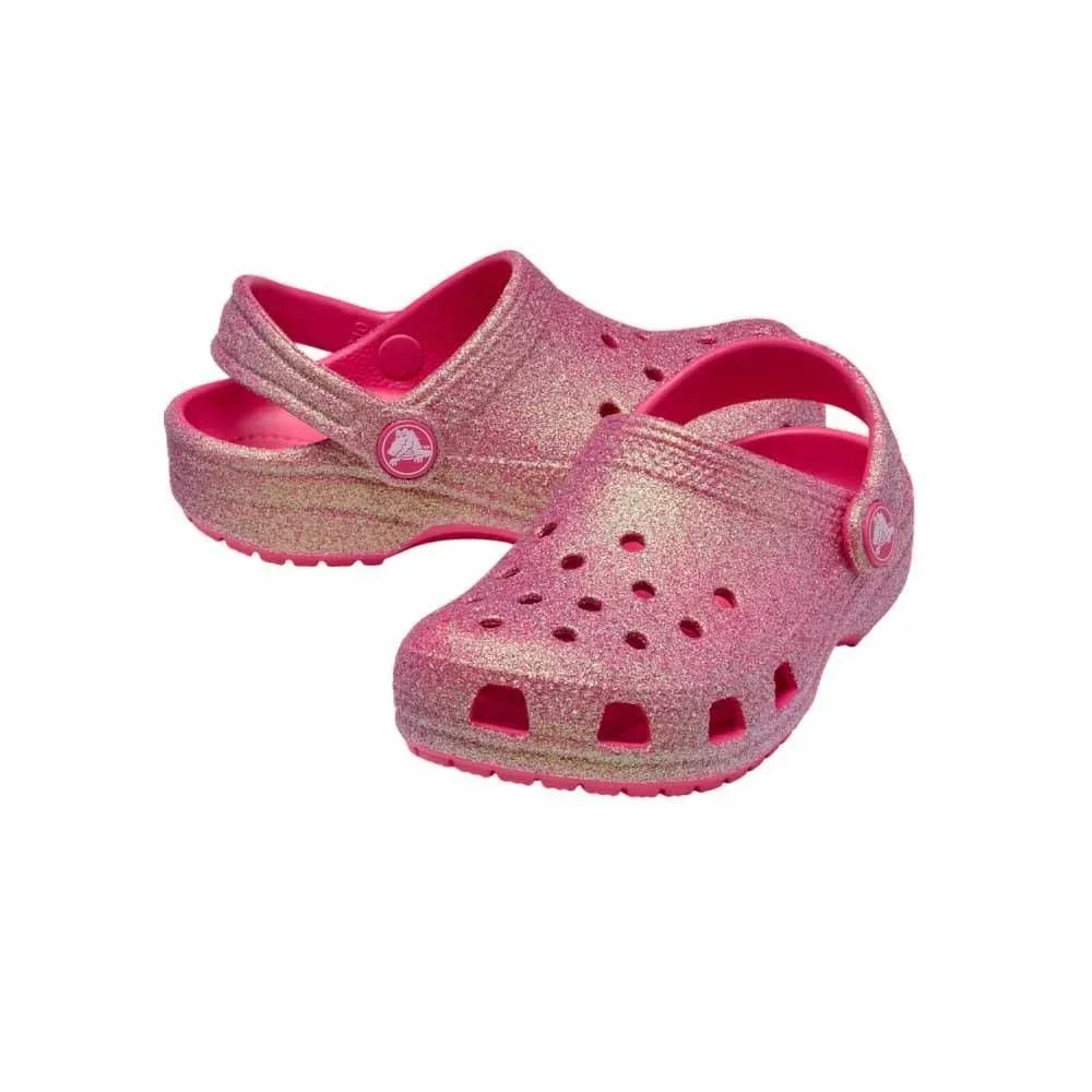 Sandália Juvenil Crocs Classic Iridescent Glitter 210986-6ZQ Rosa 2
