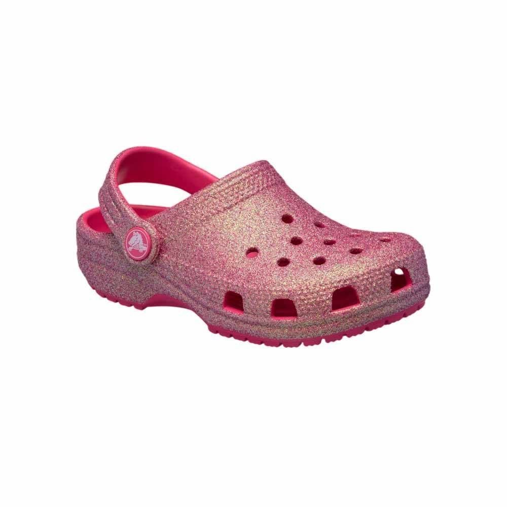 Sandália Juvenil Crocs Classic Iridescent Glitter 210986-6ZQ Rosa 3