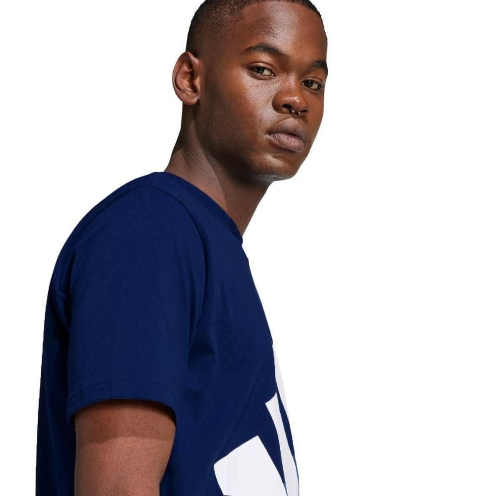 Camiseta Adidas M/C Big Logo Masculina JE8940 Azul/Branco 5