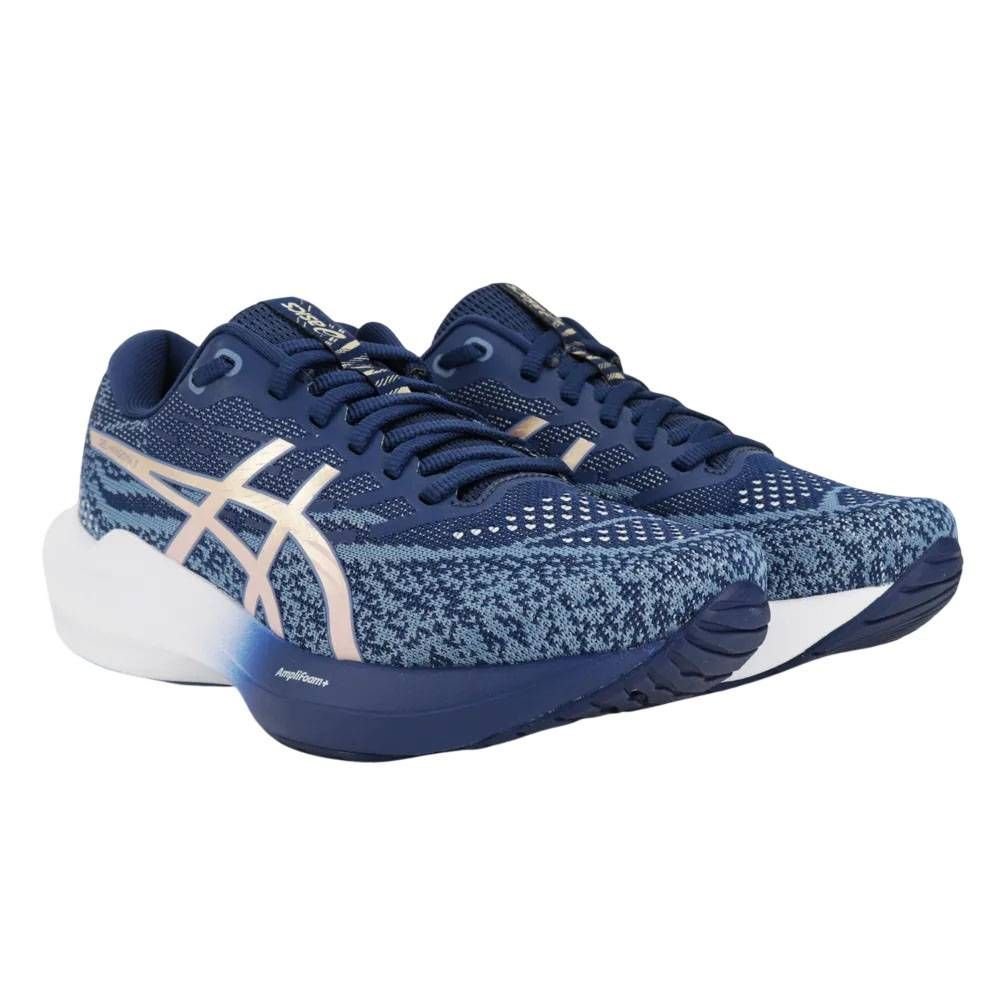 Tênis Asics Gel Nagoya 7 Feminino 1012B802-403 Azul Escuro/Dourado