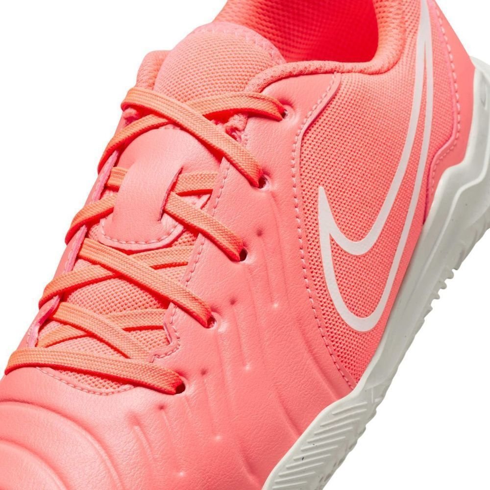 Chuteira Juvenil Nike Futsal Jr Legend 10 Club DV4354-800 Coral/Branco 5
