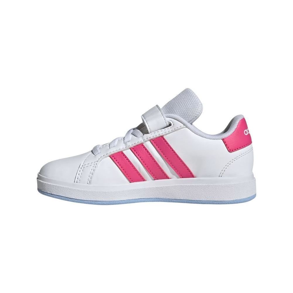 Tênis Juvenil Adidas Grand Court JI0975 Branco/Rosa 2