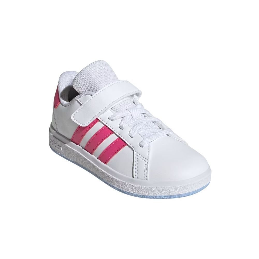 Tênis Juvenil Adidas Grand Court JI0975 Branco/Rosa 3