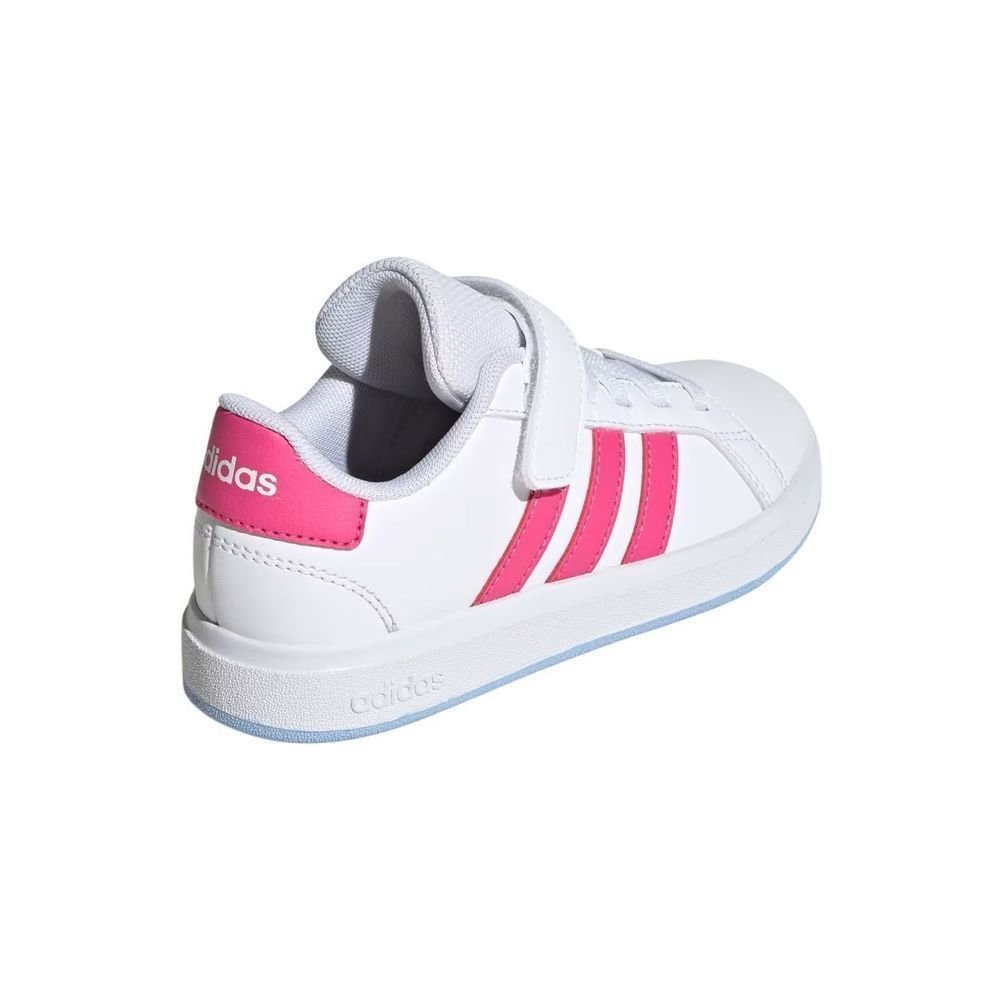 Tênis Juvenil Adidas Grand Court JI0975 Branco/Rosa 4