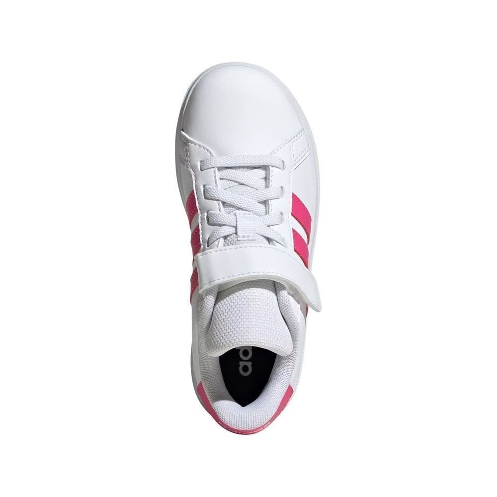 Tênis Juvenil Adidas Grand Court JI0975 Branco/Rosa 5