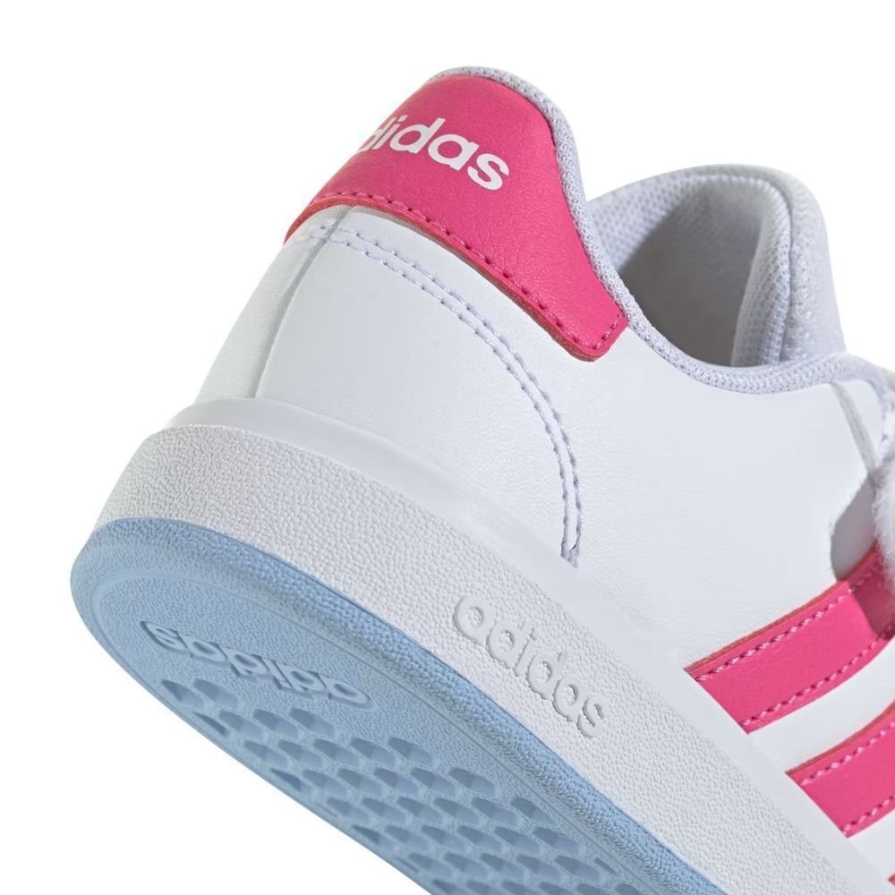 Tênis Juvenil Adidas Grand Court JI0975 Branco/Rosa 8