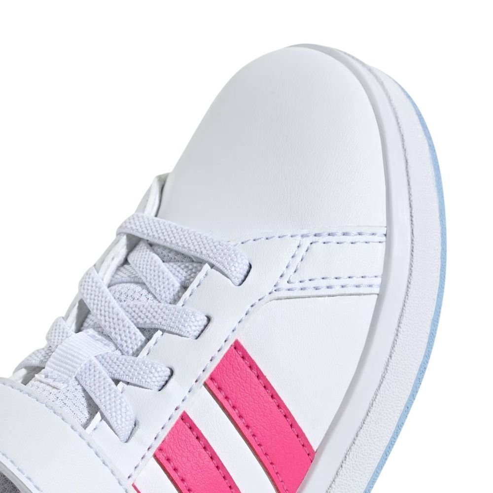 Tênis Juvenil Adidas Grand Court JI0975 Branco/Rosa 9