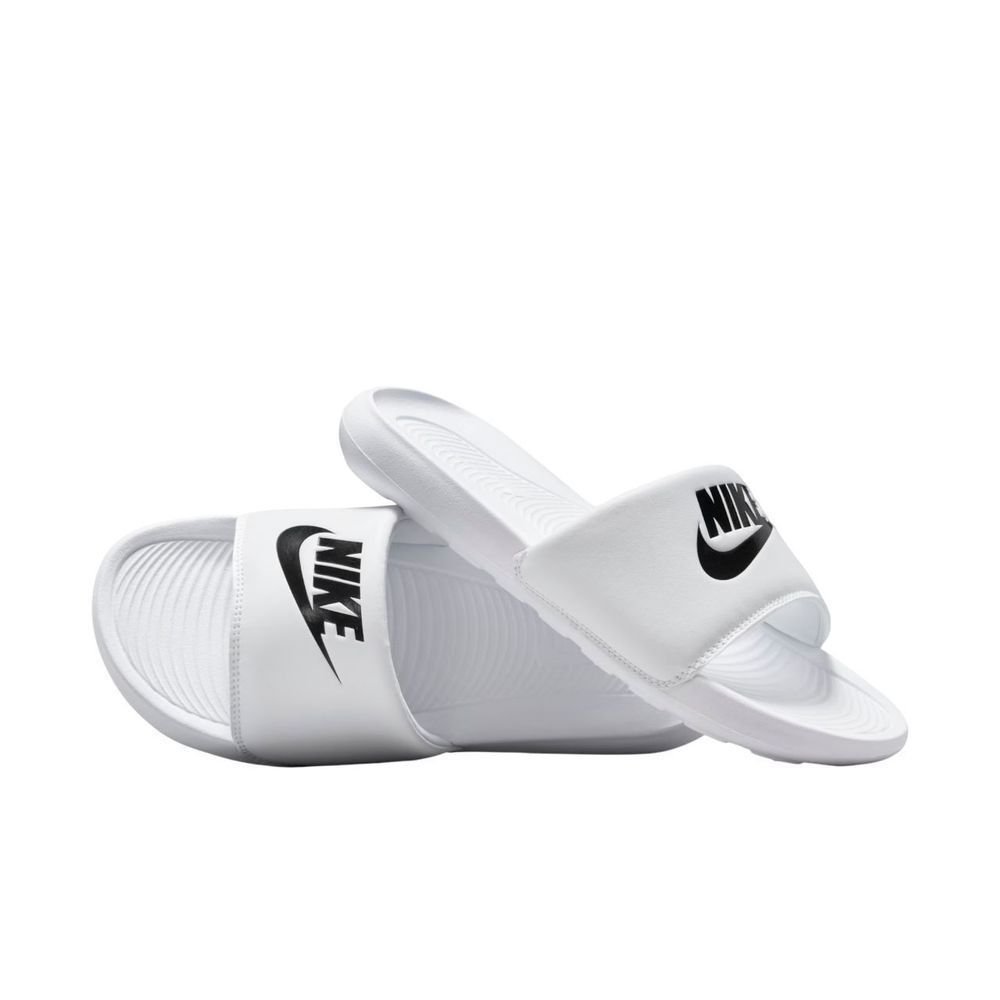 Chinelo Nike Victori One Slide Feminino CN9677-100 Branco/Preto