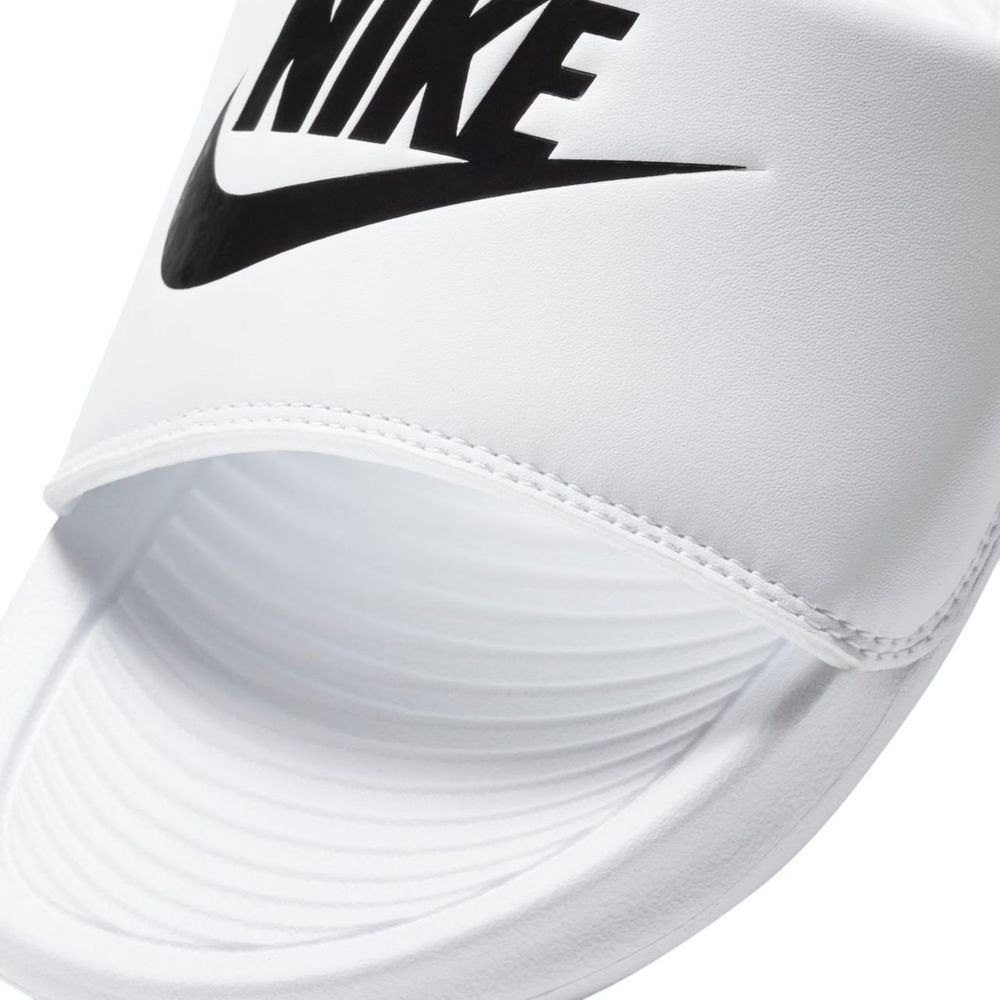 Chinelo Nike Victori One Slide Feminino CN9677-100 Branco/Preto 4