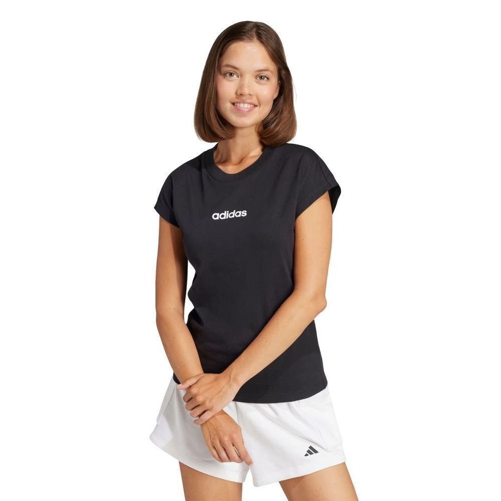 Camiseta Adidas M/C Logo Linear Feminina JC8238