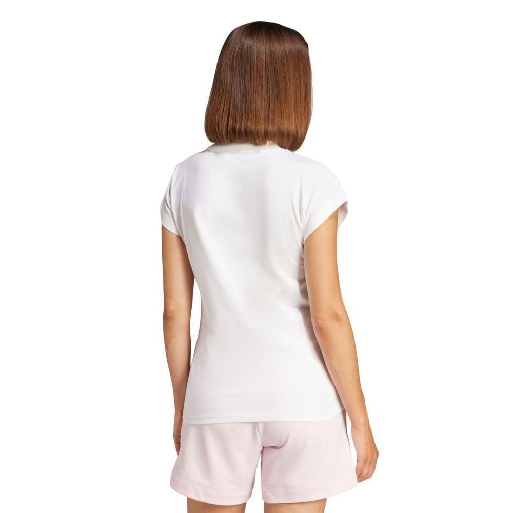 Camiseta Adidas M/C Logo Linear Feminina JC8239 Branco 3
